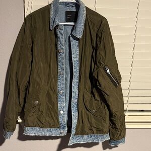 Zara Olive and Denim Men's Field Jacket